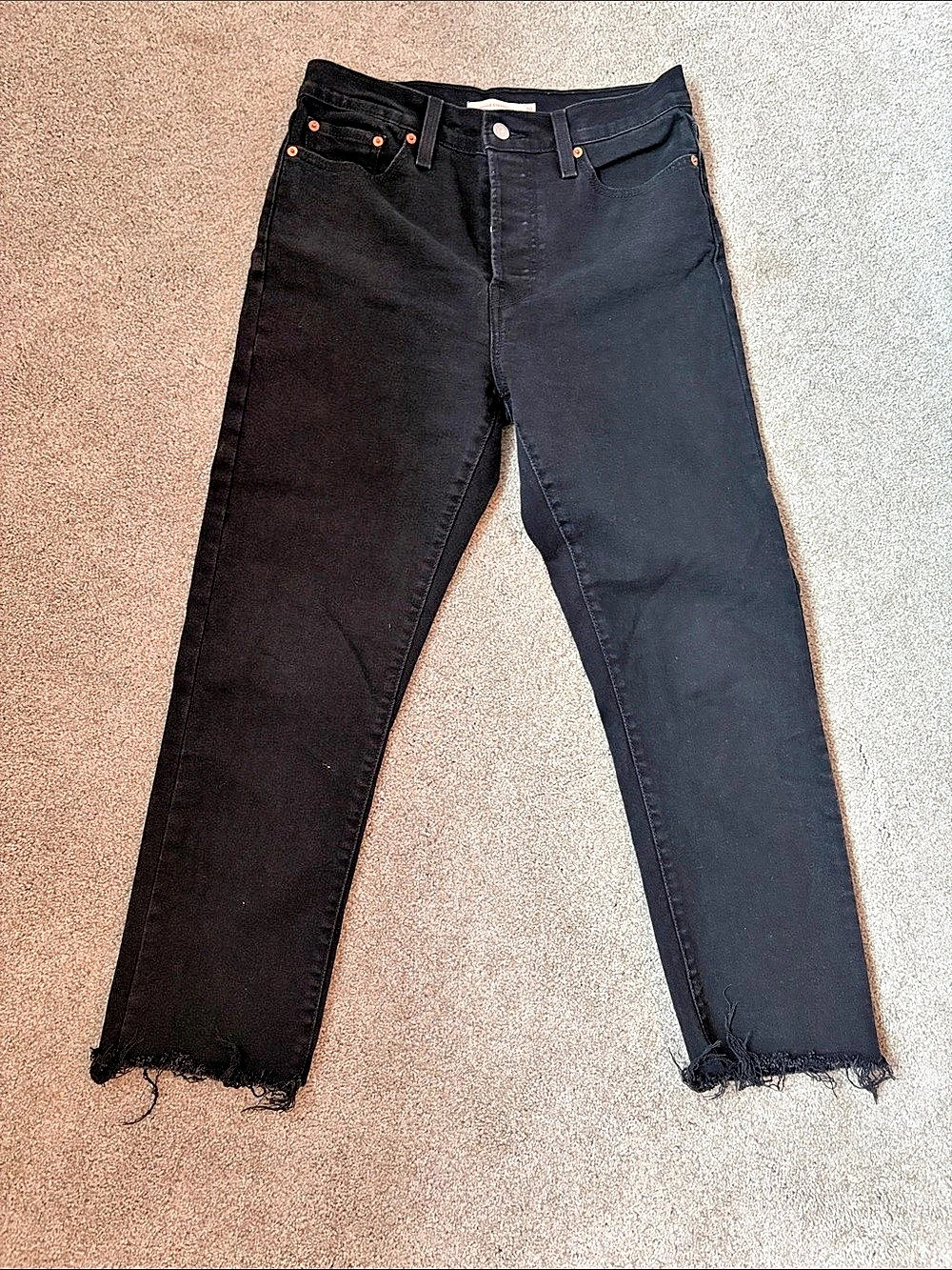 Levi's Wedgie Straight Leg Jeans Black Waist 29